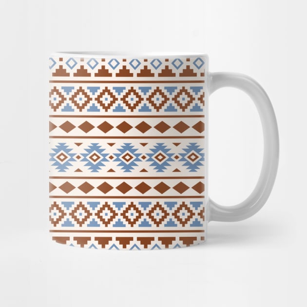 Aztec Essence Pattern II Blue Rust Cream by NataliePaskell